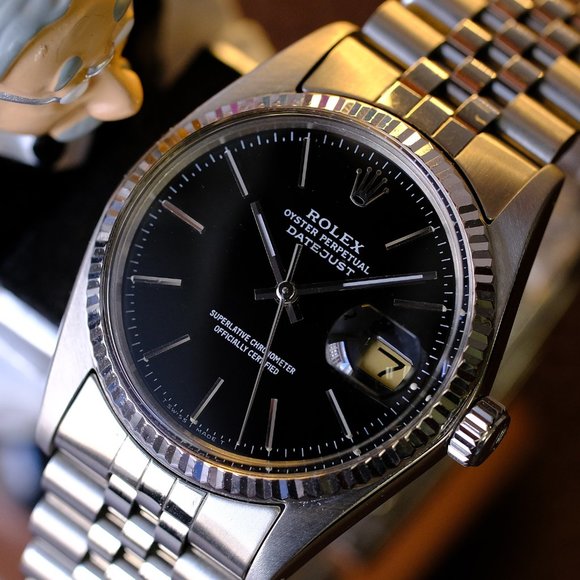 Rolex Datejust Factory Black Dial 36mm Watch - Picture 3 of 6